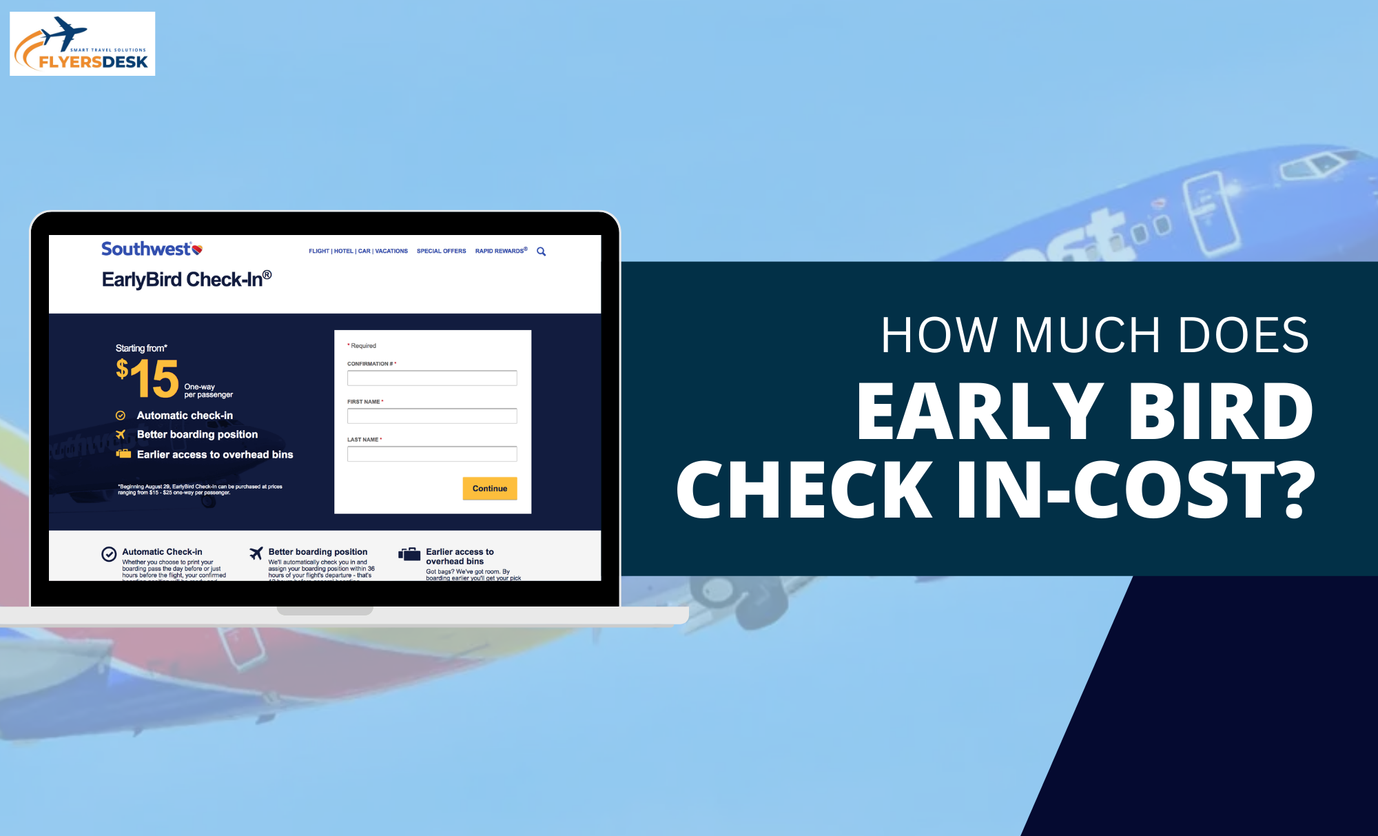 how much does early bird check in cost