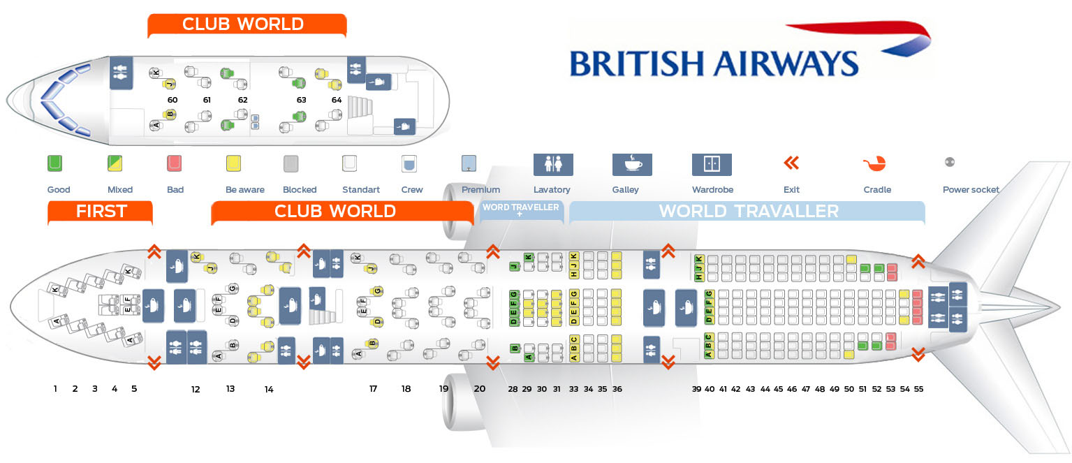 british airways seat map